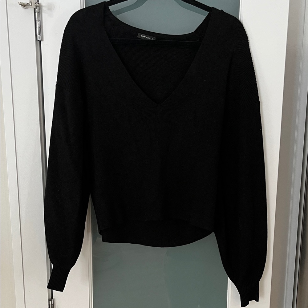 Dynamite Black Knit Top